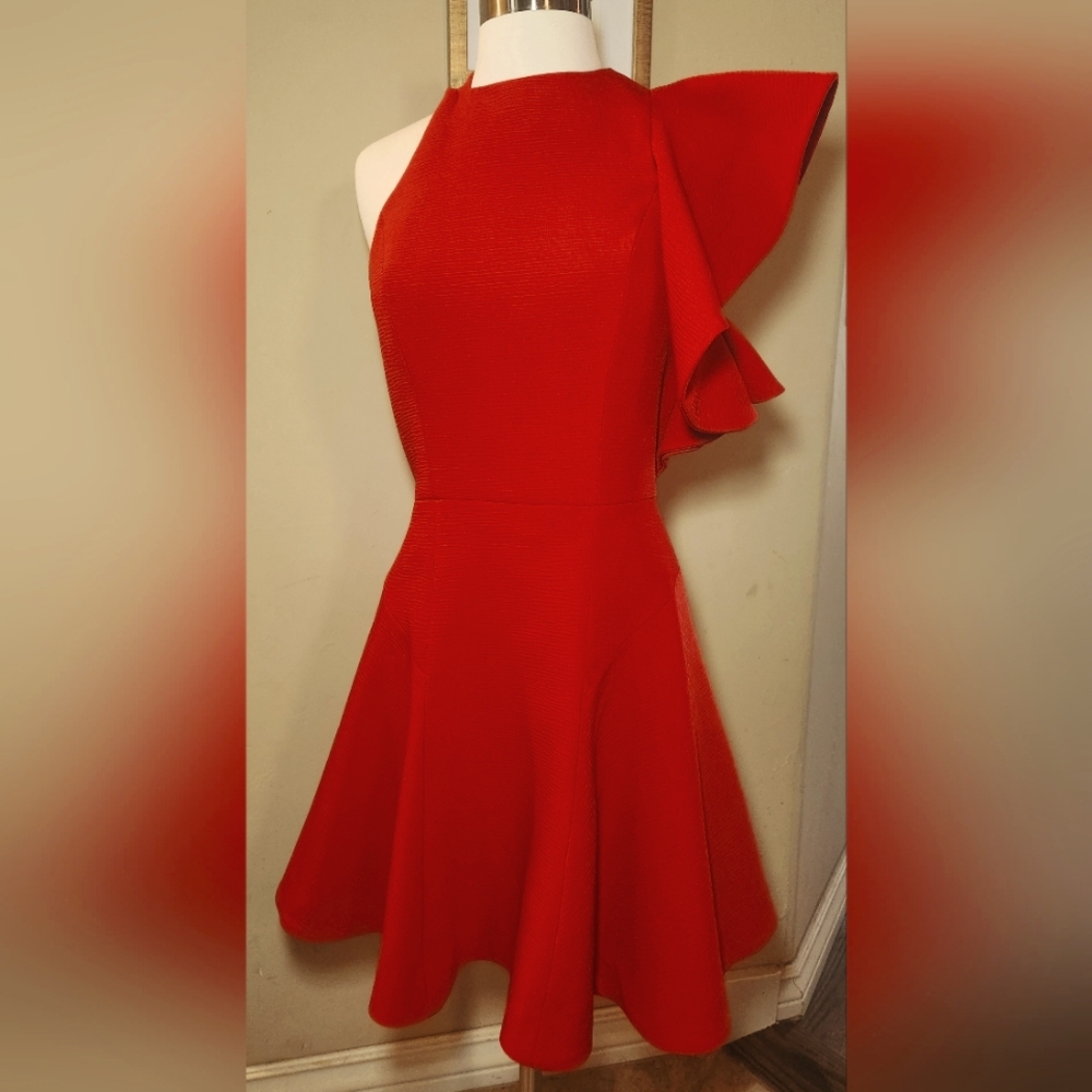 C/MEO Collective Red Heart Commands Dress Size Small Homecoming Dress